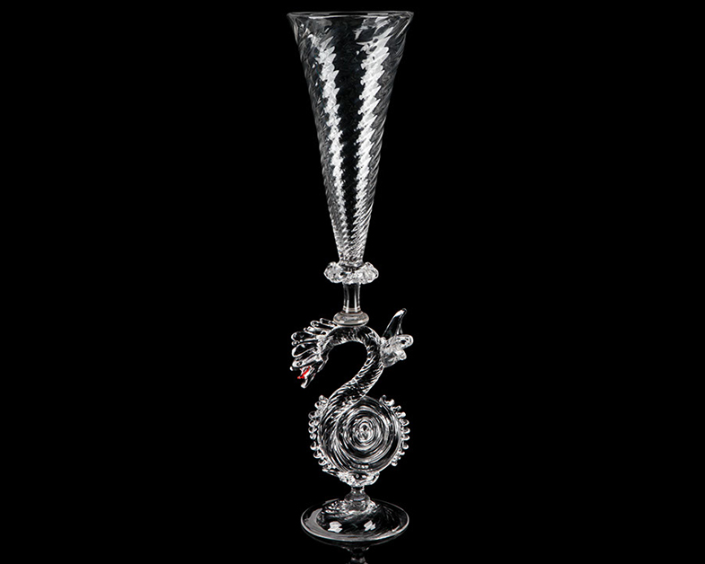 Dragon Goblet, Glass Art Made By Hollywood Hot Glass